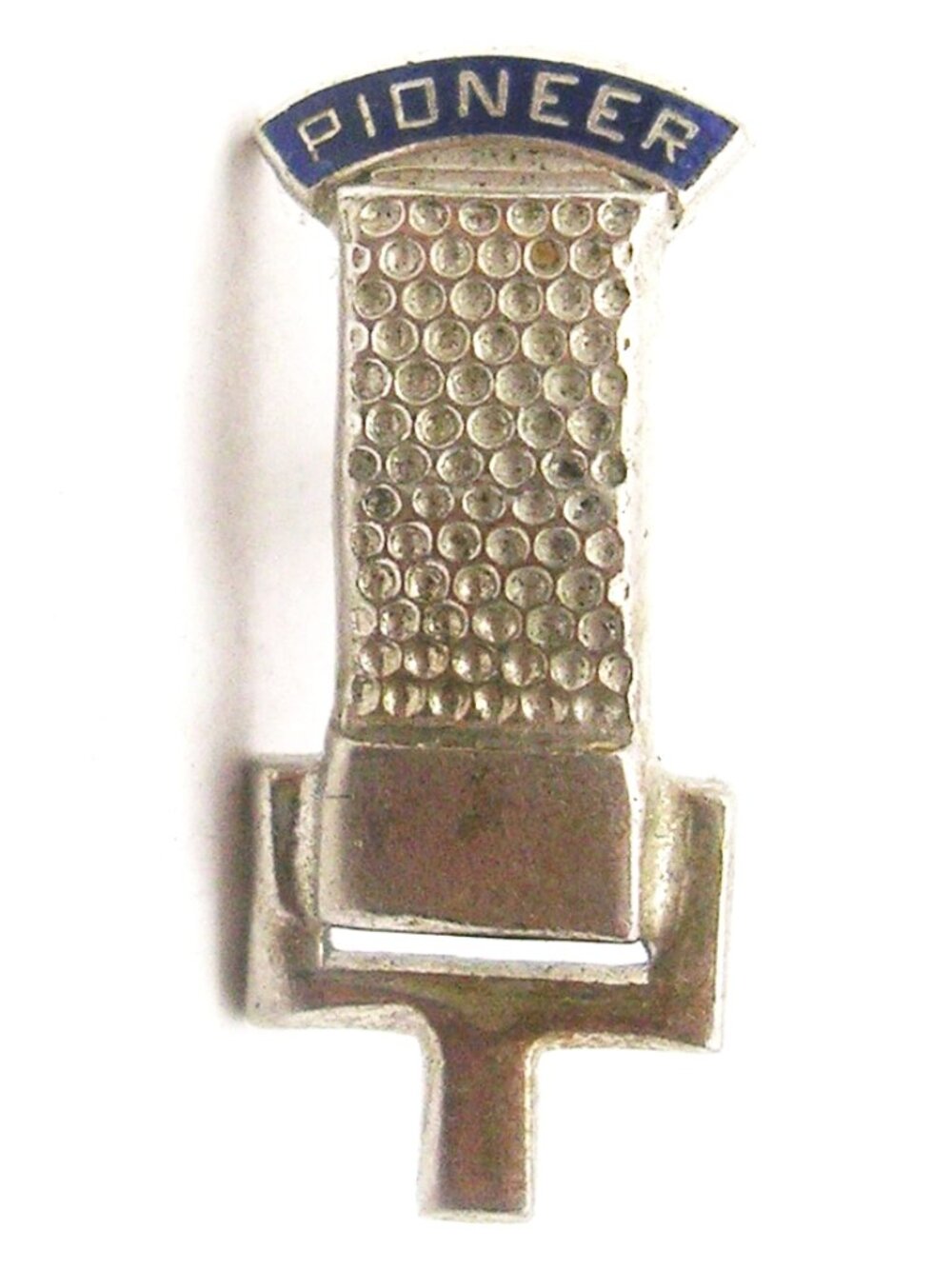 Sterling Silver Pin Vintage Dieges and Clust Pioneer Microphone